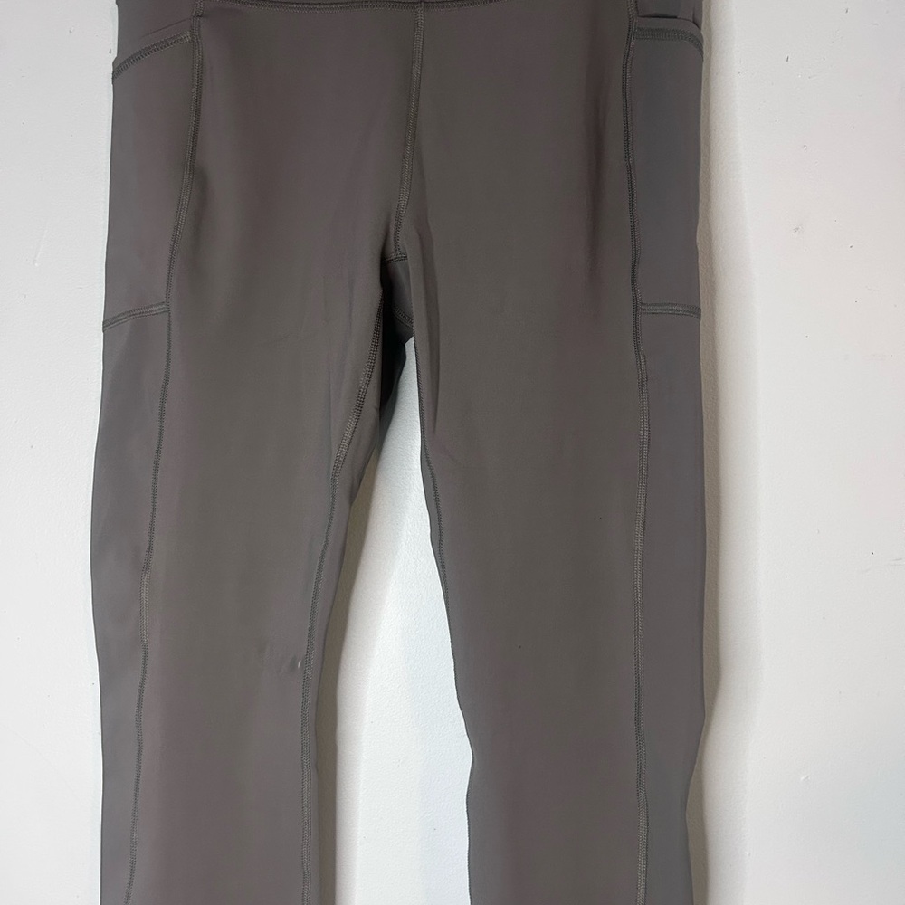 RBX Women's Gray/Green Workout Full Length Pant Leggings